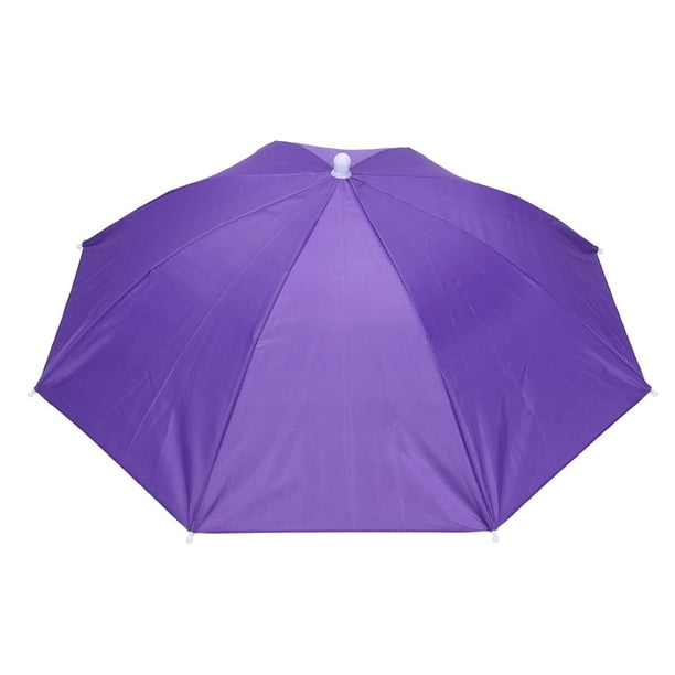 Head Umbrella Hat con banda elástica anti-lluvia para pesca al aire libre (azul)