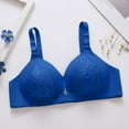 thumbnail image 4 of Patlollav Bras for Women Bowknot Print Comfortable Hollow Out Bra Underwear, 4 of 6