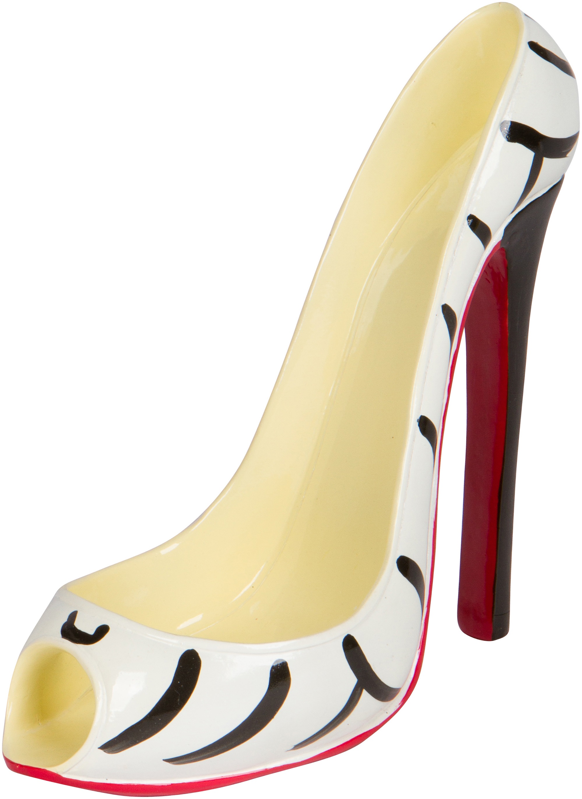 8" x 7"H High Heel Wine Bottle Holder - Stylish Conversation Starter Wine Rack By Trademark Innovations (Zebra, Set of 4)