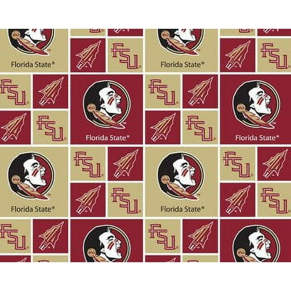 Florida State University Fabric Fine Cotton Classic Geometric Design-Sold by the Yard