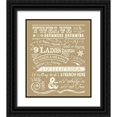 thumbnail image 1 of Longfellow Designs 20x23 Black Ornate Wood Framed with Double Matting Museum Art Print Titled - Twelve Days I, 1 of 4