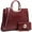 A-Wine, variant on Dasein Women Handbag Top Handle Shoulder Bag Tote Satchel Purse Work Bag with Matching Wallet