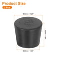 thumbnail image 2 of 2 Pcs Solid Rubber Stopper, Tapered Lab Seal Tube Stopper Plug for Test Tube Industry , 32x26x25mm Black, 2 of 6