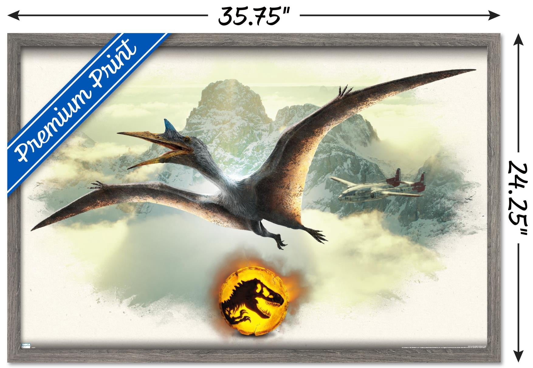 Jurassic World: Dominion - Quetzalcoatlus Focal Wall Poster, 22.375" x 34" Framed