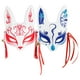 thumbnail image 1 of 2 máscaras de zorro de media cara de estilo japonés para cosplay, máscara de zorro Sakura, máscara de plástico blanca para Halloween, fiestas de máscaras, festivales y actuaciones, 1 of 7