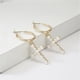 thumbnail image 4 of 1 par de pendientes colgantes de cruz de perla simple, pendientes de moda con forma de gota, joyería decorativa para mujer., 4 of 7