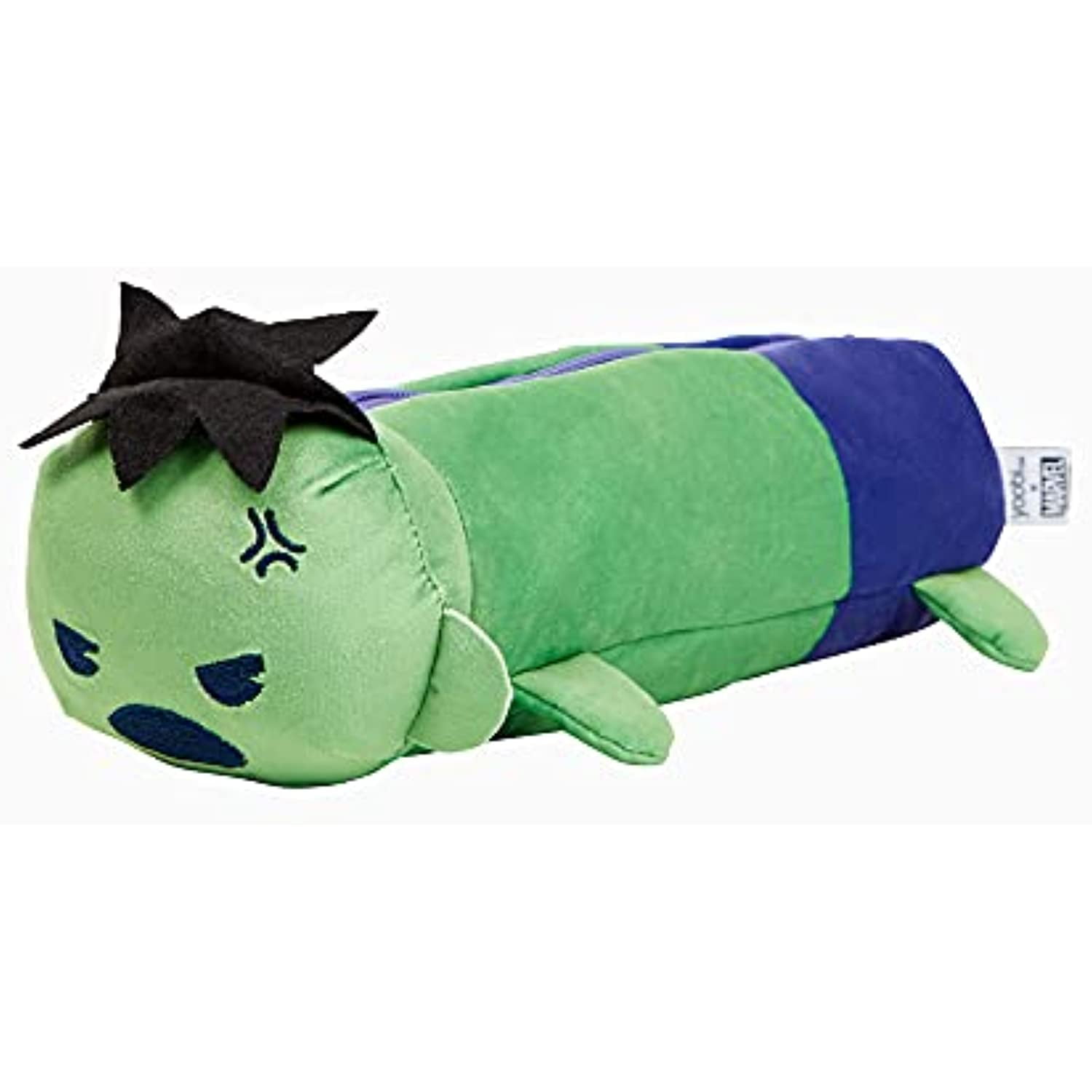 Yoobi x Marvel Hulk Barrel Pencil Case, Zip Closure, Plush Fabric