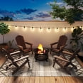 thumbnail image 5 of Ktaxon 2 Pack Patio Wood Adirondack Chair, Garden Chaise Chair Outdoor Folding Chair, Wooden Chair for Patio, Garden, Carbonized Color, 5 of 9