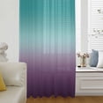 thumbnail image 6 of Teal Purple Ombre Sheer Curtains 84 Inches Long, Turquoise Gradient Modern Abstract Art Light Filering Curtains, Breathable Simi Curtain Privacy Drapes for Living Room Bedroom Window Treatment, 6 of 9