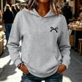 thumbnail image 2 of yillto Womens Lightweight Sweatshirt Hooded Bow Printed Cute Pullover Loose Hoodies Sweatshirts, 2 of 6