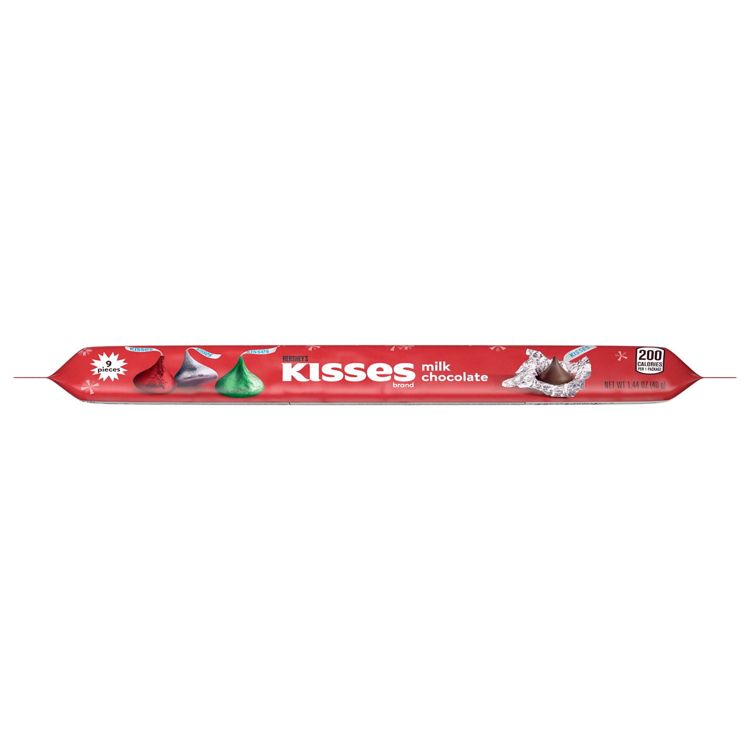 HERSHEY'S KISSES HERSHEY'S, KISSES Milk Chocolate Candy, Christmas, 1.44 oz, Pack (9 Pieces)