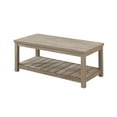 thumbnail image 6 of 3 Piece Rectangular Coffee and Square End Table Set Slatted Gray Beige, 6 of 9