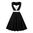 thumbnail image 3 of Rciityk Women's Boatneck Sleeveless Swings Vintage 1950s Cocktail Dress New Polka Cocktail Swings Dress Rockabilly Prom Party Tea Dress - Spring Saving Clearance, 3 of 4