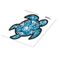 thumbnail image 1 of Red Hound Auto Blue Topaz Sea Turtle Birthstone Removable Wall Decal December Print Peel and Stick Large 1 Foot Tall Gem Sticker, 1 of 1