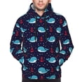 thumbnail image 4 of Hoodies for Men - Cute anchor whale fish dots cartoon Long Sleeve Comfrt Men'S Fashion Hoodies & Sweatshirts, Sweatshirts for Men Hoodies Pullover Clothing Clothes with Pouch, 4 of 7