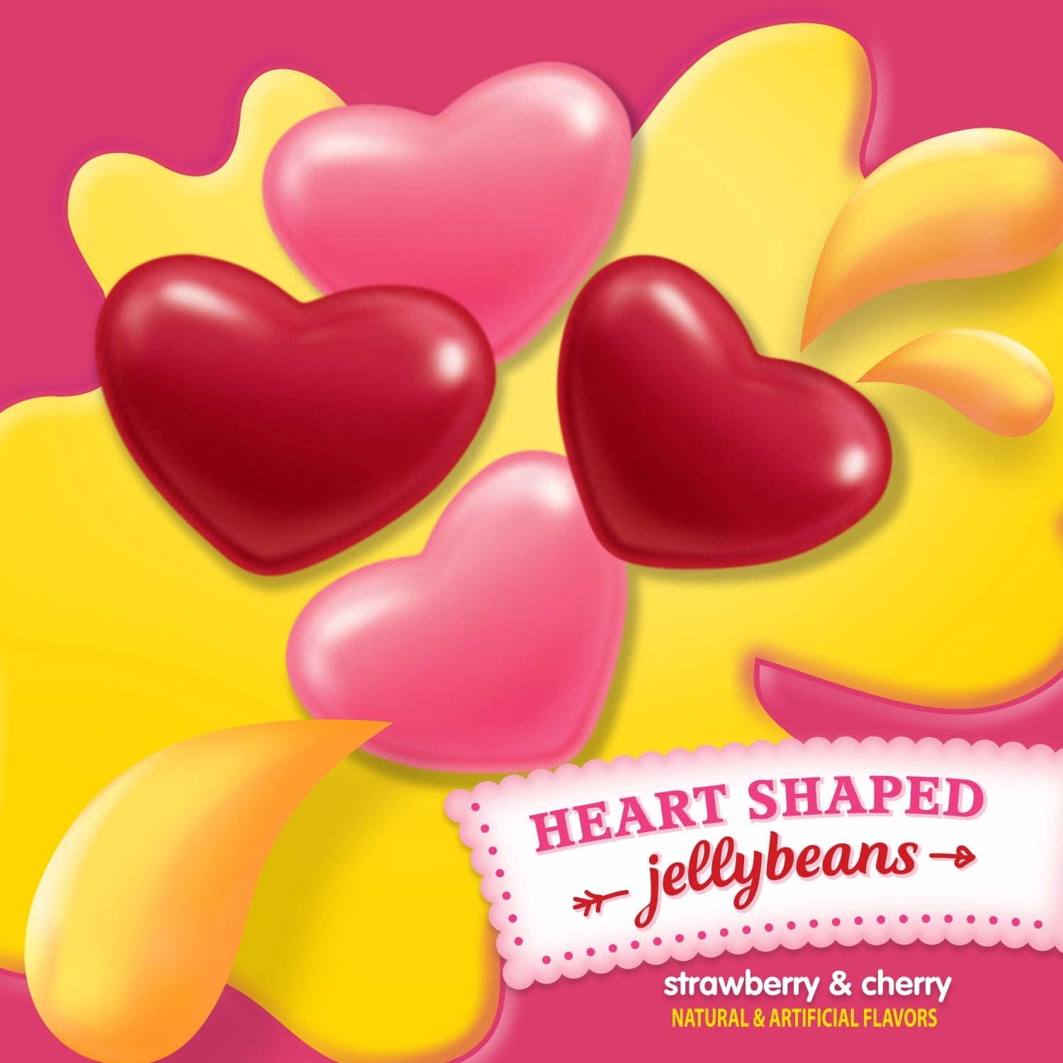 Starburst Heart Shaped Jellybeans Valentine's Candy, 11 oz, Pack of 2