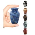 thumbnail image 1 of Urna funeraria Immortal-Memories con acabado en mármol, metal azul, 1 of 9