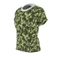thumbnail image 3 of Green/Light Green Camo Abstract Pattern T-shirt for Women - Camo Color Code 0052, 3 of 6