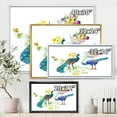 thumbnail image 4 of Designart 'Iris Flowers and Peacocks' Traditional Framed Canvas Wall Art Print, 4 of 5