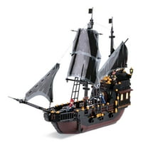 Kahopy Pirates Ship Model Building Blocks Kits, Black Ship Model, Building Sets with 5 Mini Figures, Building Toys for Boys Girls (621 Pieces)