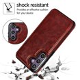 thumbnail image 3 of Compatible with Samsung Galaxy S25 Plus Case, with PU Leather Credit Card Holder Magnetic Back Stand Cell Accessories Flip Purse Slim Design Phone Cover for Galaxy S25 Plus Women Men, Brown, 3 of 9