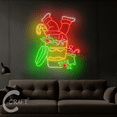 thumbnail image 4 of C-CRAFT Santa In Coffee Cup Neon Led Light Up 25 inch for Coffee Shop Christmas Decor, 4 of 5