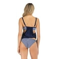 thumbnail image 4 of Women Stripe Halter Bikini Set Elastic Sexy Vest Top 2 Piece Swimwear Strappy Beachwear, 4 of 4