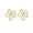 B-18K Gold, variant on Solid 925 Sterling Silver Flower Stud Earrings for Women Teens Hollow Flower Stud Earrings Spring