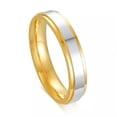 thumbnail image 2 of 316L Stainless Steel Couple Rings Gold Plating Engagement Jewelry Band Size 5-13, 2 of 6