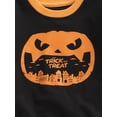 thumbnail image 6 of Bagilaanoe Toddler Boys Girls Halloween Sweatshirt Letter Skeleton Pumpkin Print Long Sleeve Pullover Tops 2-7 Years Kids Halloween Outfits, 6 of 8