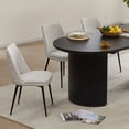 thumbnail image 3 of CHITA Upholstered Dining Chairs with Low Back Set of 2 for Kitchen Island, Metal Legs, Fabric in Cloud, 3 of 15