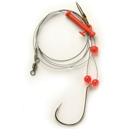 UPC: 0015789036188 | Pucci PSRWBS-5/0 Single Hook WideBend Sturgeon Rig 5/0 w/Slider