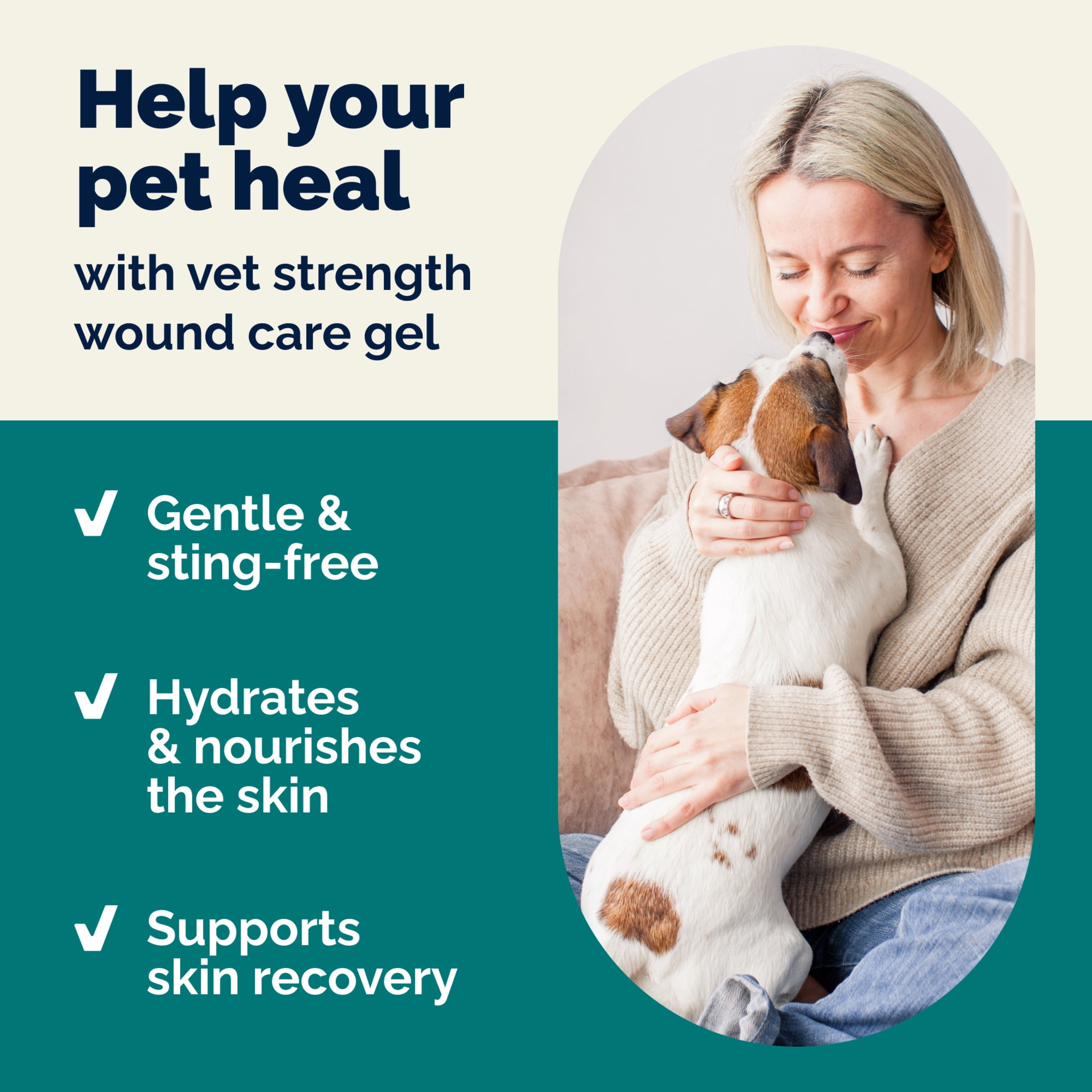 Vetnique Labs Dermabliss Vet Strength Antibacterial Wound Care Gel for Dogs & Cats, 1.5 oz