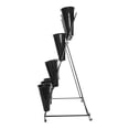 thumbnail image 4 of 4 Layers Flower Cart Display Stand with Wheels Garden Cart Display Flower Shelf with 12pcs Plastic Buckets 4 Tiers Moving Plant Stand Florist Bouquet Stand for Fresh Flowers, 4 of 17