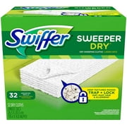 Swiffer Sweeper Dry Sweeping Cloths, Refills, Unscented, 32 ct.