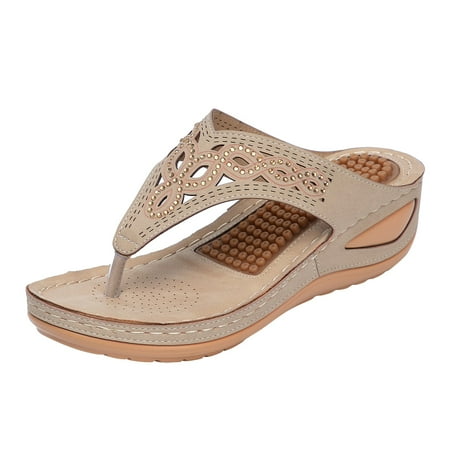 

Larisalt Sandals For Women Dressy Summer Women s Lace-up Flat Sandals Strappy Open Toe Slingback CrissCross Casual Summer Slides Khaki