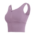 thumbnail image 4 of Yammkia Sports Bra Built In Padding High Impact Sports Bras for Women High Support Padded Sports Bra Pack Racerback Bras for Women Workout Bra Sets(Light Purple,XXXXL), 4 of 6