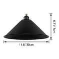 thumbnail image 3 of FSLiving 4-Packs 11.8" E26 to E26 Screw-in Black LampShade Industrial Replacement, Iron Rustic Cone Shape Cover, DIY Torchiere Shade Decorative for Kitchen Ceiling Pendants Table Lamp Wall Sconce, 3 of 7