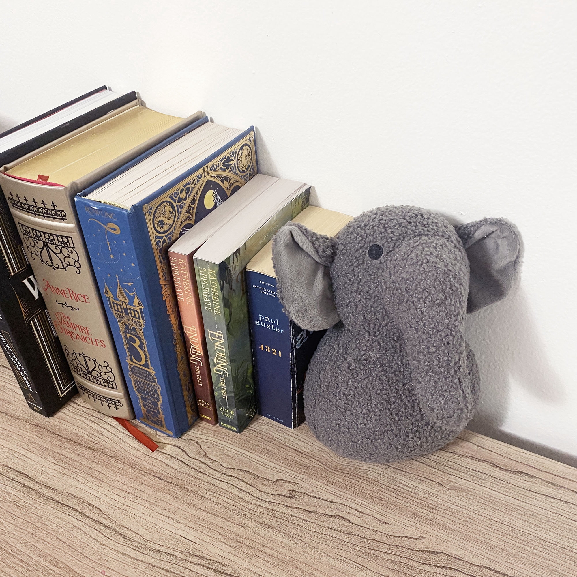 Decorative Elephant Door Stopper - Heavyweight 2.3 lb. Fabric Holder for Home and Office - Cute Animal Design to Keep Interior Doors Open, Prevent Damage, Protect Children & Pets - Gray