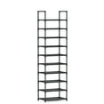 thumbnail image 6 of 10-Tier Narrow Shoe Rack, Bug Hull Shoe Organizer with Non-Woven Shelves, Space-Saving Shoe Tower, Black, 6 of 9