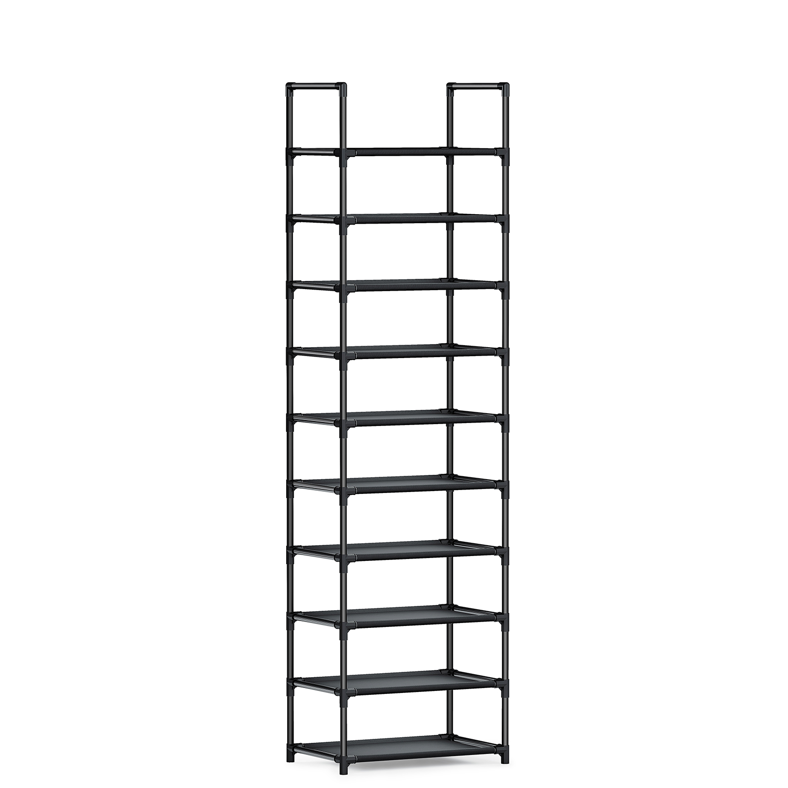 Bug Hull 10-Tier Narrow Shoe Rack, Black photo 5