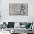 thumbnail image 4 of Farmhouse Daisy Wall Art Rustic Country Blue Flower Pictures Wall Decor Floral Just Breathe Painting Canvas Print Framed Home Artwork for Living Room Bedroom Bathroom Office 12"x16", 4 of 6