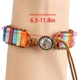 thumbnail image 5 of Deago 7 Chakra Bracelets for Women with Real Stones Leather Wrap Healing Bead Bracelet Women Men Boho Friendship Jewelry, 5 of 9