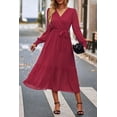 thumbnail image 3 of Vestido largo envolvente bohemio estampado floral PRETTYGARDEN para mujer XXL, 3 of 6