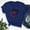 Blue, variant on Women's Love Plus Size Tshirt Valentine's Day Round Neck Summer Short Sleeve Heart Print Casual Tshirt Gift for Her