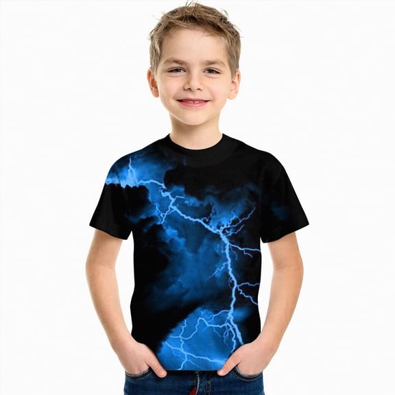 Kaprioy Boys T Shirts Toddler Boys Girls Shirt Fashion Cool 3D Prints Shirt Gift Trendy Kid Shirt Kid T Shirt Funny Youth Shirt Top Toddler Boy Clothes