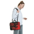 thumbnail image 6 of Lsque Red And Black Abstract Skull Pattern Laptop Bag – Portable & Slim Single-Shoulder Computer Case with Adjustable Strap, Protective, Lightweight for 13”/14”/15.6” Laptops, 6 of 8