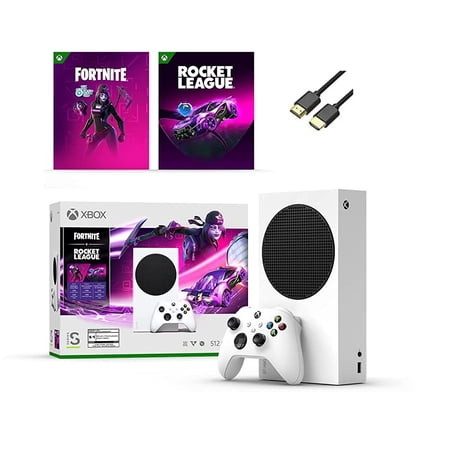 2022 Newest Xbox-Series S Fortnite & Rocket League Bundle with One Wireless Controller, 8X_Cores Zen 2 CPU, RDNA 2 GPU, 10GB GDDR6 RAM, 512GB SSD, LPT High Speed HDMI Cable