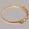 thumbnail image 5 of LBG British Made 10k Rose Gold Cultured Pearl & Tanzanite Womens Promise Ring - 33 size options - Size 6, 5 of 9