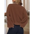 thumbnail image 5 of Women'S Fall Fashion: Front-Open Long-Sleeved Knitted Cardigan Sweater Coffee S, 5 of 6